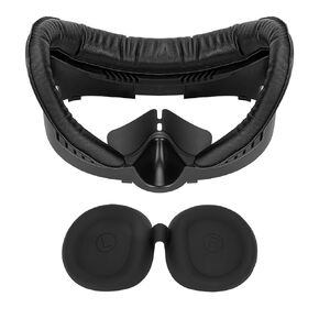 Geekria VR Facial Interface & Face Cover Pad Compatible with Meta Quest 3, Sweat-Proof PU Foam Cushion, Accessory Set with Anti-Leakage Light Nose Pad and Lens Protector, Air-Circulation Design