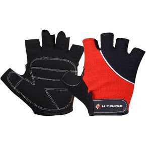Short Strap Padded Workout Gloves for Men - Gym Weight Lifting Gloves Palm Protection & Extra Grips for Weightlifting, Cross Training, Fitness, Pull-up