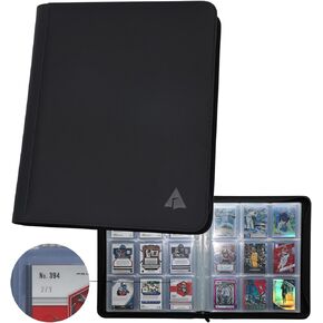 Rayvol Toploader Binder for Sport Cards, Fit 324 Toploaders 9-Pocket Clear Pages, Top Loader Card Storage Album with Transparent Sleeves for Cards in 3 x 4 Toploaders -Basketball