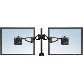 Fellowes 8041701 Professional Series Depth Adjustable Computer Monitor Stand for 2 Monitors with Dual Monitor Arms, 24 Lb Capacity