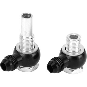 Acouto Oil Cooler Connector Oil Cooler Banjo Fittings Connecter Transmission Oil Cooler 90 Degree Banjo Fittings 6AN x 1 / 4NPSM Fit for GM Transmission Cooler 4L80E 1997 to Mid 2010(A)