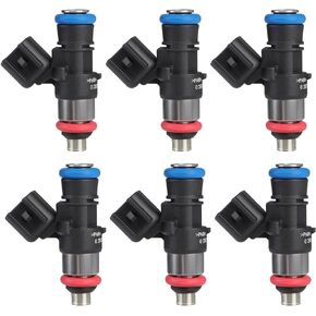6Pcs Fuel Injectors ANGLEWIDE FJ998 Fuel Injectors Set fit for 2009-2012 for Ford for Escape 3.0L, 2010-2012 for Ford for Fusion 3.0L, 2009-2011 for Mercury for Mariner 3.0L, 4 Holes