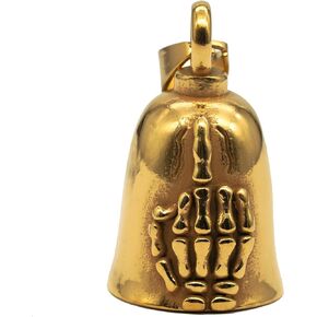 Motorcycle Biker Rock Punk Skull Hiphop Finger Guardian Bell Luck Gremlin Ride & FREE Bell Hanger or Lucky KeyChain