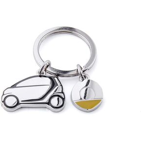 MOTO4U Stainless Steel Smart Car Keychains Car Model Key Chain For Mercedes Smart