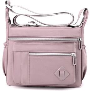 Wxnow Multi Pocket Shoulder Bag Crossbody Bag for Women Travel Purse Work Bag