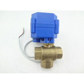 Motorized Ball Valve 1/2"(bsp) dn15 / 12vdc / 3 Way/Electrical Valve/Ball Valve with Acuator / Cr01 / Reducet T Port