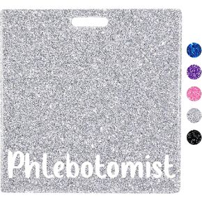 Plifal Phlebotomist Badge Buddy Card Holder Nurse Nursing Accessories Glitter Horizontal ID Name Identification Tags Nurse Work Goods