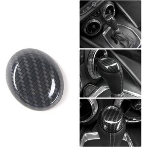 RT-TCZ for Chevy Camaro Gear Shift Knob Cover Trim for Chevrolet Camaro 2017 Up Carbon Fiber Interior Accessories