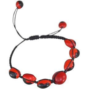 E B Evelyn Brooks Designs Adjustable Macrame Ethnic Unisex Good Luck Bracelet w/Meaningful Good Luck Huayruro Seed Beads - Great gifts for HIM & for HER