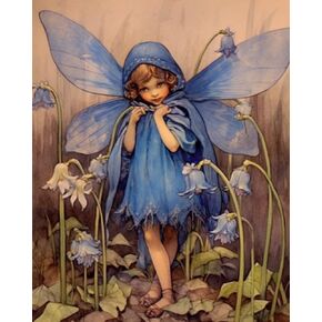 Bluebell Fairy Lilac Oil Painting Paint by Number Kits 16 x 20 inch Canvas Fairy Tales Purple Flowers Spirit DIY Painting for Kids Students Adults Beginner with Brushes Acrylic Pigment(without Frame)