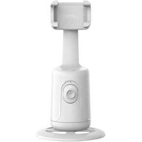 Auto Face Tracking Tripod, 360° Rotation Auto Tracking Phone Holder, No App Required, with Adjustable Lens Stable Base Phone Holder for Vlogs, Live Streaming & Video Chats (Pink)