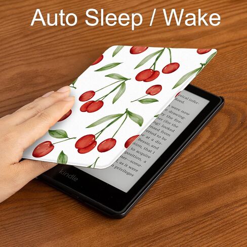 CoBak Case for ereader - All New PU Leather Smart Cover with Auto Sleep Wake Feature for ereader, Cherry-5-2402271201-T in Saudi Arabia