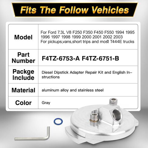 طقم إصلاح محول مقياس العمق متوافق مع F-o-r-d 7.3L F250 F350 F450 F550 1994-2003 رحلة 2000-2003 Van E250 E350 1995-2003 استبدال مقياس الديزل F4TZ-6753-A F4TZ-6751-B in Saudi Arabia