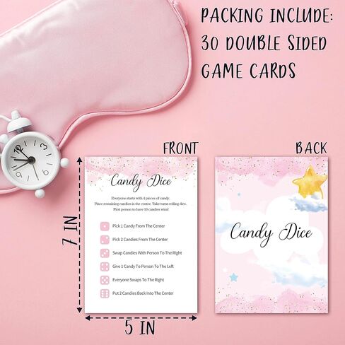 Slumber Party Games for Adults, What's in Your Sleepover Bag - Sleepover Games Card, Blush Pink Pajama Party Game Idea, Girls Birthday Party Supplies & Activity, Set of 30 Game Cards-A05 in Kuwait