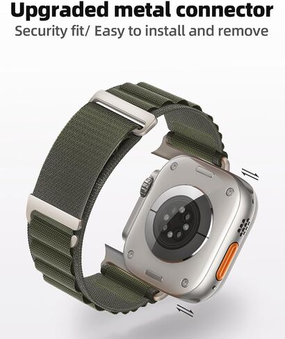 Alpine Loop Compatible With Apple Watch Ultra Watch Band, Alpine Watch Band with Metal C-Clasp Connetor for iWatch Series Ultra 2/ Ultra 9 8 7 6 5 4 3 2 1 SE/SE 2 in Saudi Arabia