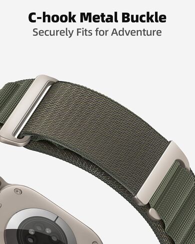 Alpine Loop Compatible With Apple Watch Ultra Watch Band, Alpine Watch Band with Metal C-Clasp Connetor for iWatch Series Ultra 2/ Ultra 9 8 7 6 5 4 3 2 1 SE/SE 2 in Saudi Arabia