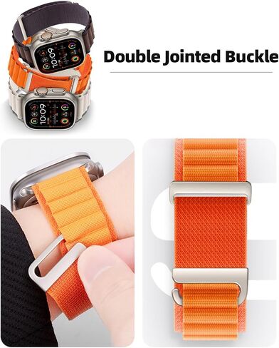 Alpine Loop Compatible With Apple Watch Ultra Watch Band, Alpine Watch Band with Metal C-Clasp Connetor for iWatch Series Ultra 2/ Ultra 9 8 7 6 5 4 3 2 1 SE/SE 2 in Saudi Arabia