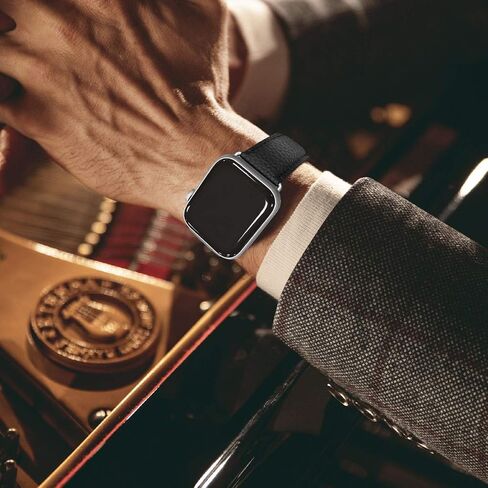 Fullmosa Leather Bands Compatible Apple Watch Band 38mm 40mm 41mm 42mm 44mm 45mm 49mm, Dressy Chic iWatch Strap with Case for iWatch Series 9 8 7 6 5 4 3 2 1 SE Ultra 2 1 for Women in Saudi Arabia