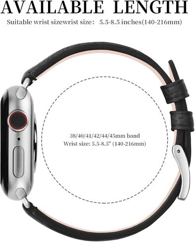 Fullmosa Leather Bands Compatible Apple Watch Band 38mm 40mm 41mm 42mm 44mm 45mm 49mm, Dressy Chic iWatch Strap with Case for iWatch Series 9 8 7 6 5 4 3 2 1 SE Ultra 2 1 for Women in Saudi Arabia