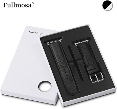 Fullmosa Leather Bands Compatible Apple Watch Band 38mm 40mm 41mm 42mm 44mm 45mm 49mm, Dressy Chic iWatch Strap with Case for iWatch Series 9 8 7 6 5 4 3 2 1 SE Ultra 2 1 for Women in Saudi Arabia