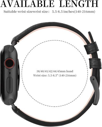 أحزمة جلدية من Fullmosa متوافقة مع سوار ساعة Apple مقاس 38 مم 40 مم 41 مم 42 مم 44 مم 45 مم 49 مم، حزام iWatch أنيق مع حافظة لسلسلة iWatch 9 8 7 6 5 4 3 2 1 SE Ultra 2 1 للنساء in Kuwait