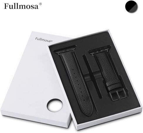 أحزمة جلدية من Fullmosa متوافقة مع سوار ساعة Apple مقاس 38 مم 40 مم 41 مم 42 مم 44 مم 45 مم 49 مم، حزام iWatch أنيق مع حافظة لسلسلة iWatch 9 8 7 6 5 4 3 2 1 SE Ultra 2 1 للنساء in Kuwait