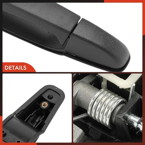 A-Premium Outside Exterior Door Handles Compatible with 2007 2008 2009 2010 2011 2012 2013 2014 Chevy Silverado 1500 Tahoe Suburban Avalanche & GMC Sierra Yukon, Textured Black, 2-PC Set, Front Side in Saudi Arabia