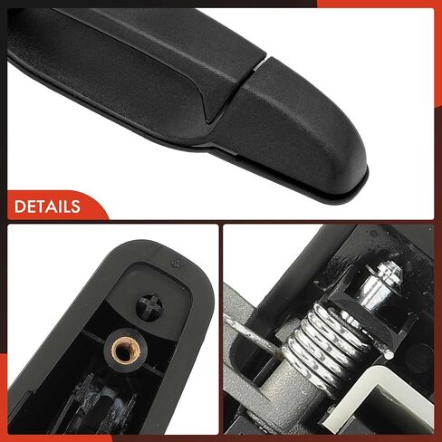 A-Premium Outside Exterior Door Handles Compatible with 2007 2008 2009 2010 2011 2012 2013 2014 Chevy Silverado 1500 Tahoe Suburban Avalanche & GMC Sierra Yukon, Textured Black, 2-PC Set, Front Side in Saudi Arabia