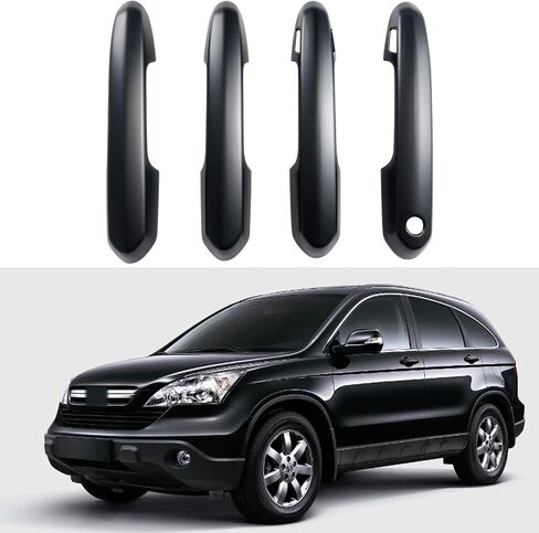 Door Handle Cover Trim Compatible With Toyota Rav4 XLE SE XSE 2019-2023 For Highlander L LE XLE XSE 2020-2023 Exterior Door Handles Accessories Decoration with Smart Key Holes Carbon Fiber style in Saudi Arabia