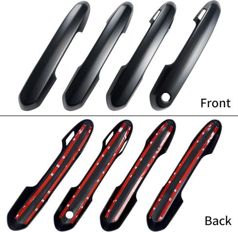 Door Handle Cover Trim Compatible With Toyota Rav4 XLE SE XSE 2019-2023 For Highlander L LE XLE XSE 2020-2023 Exterior Door Handles Accessories Decoration with Smart Key Holes Carbon Fiber style in Saudi Arabia