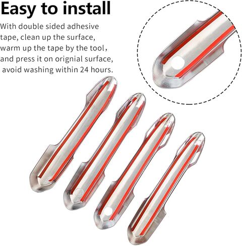 Door Handle Cover Trim Compatible With Toyota Rav4 XLE SE XSE 2019-2023 For Highlander L LE XLE XSE 2020-2023 Exterior Door Handles Accessories Decoration with Smart Key Holes Carbon Fiber style in Kuwait