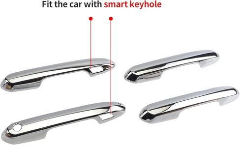 Door Handle Cover Trim Compatible With Toyota Rav4 XLE SE XSE 2019-2023 For Highlander L LE XLE XSE 2020-2023 Exterior Door Handles Accessories Decoration with Smart Key Holes Carbon Fiber style in Kuwait