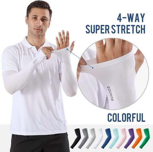 GOUNOD Arm Sleeves UV Protection, Cooling Sun Sleeves,Perfect for Gardening with Thumb Holes in Saudi Arabia