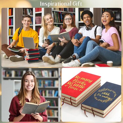 10 قطع من هدايا عشاق الكتب من فولمون، 5 دفاتر ملاحظات ملهمة مع 5 أقلام، هدية كلاسيكية لمحبي الكتب، هدية تقدير لعيد الميلاد للمعلم، أمين المكتبة، القارئ، زملاء العمل (كلاسيكي) in Saudi Arabia