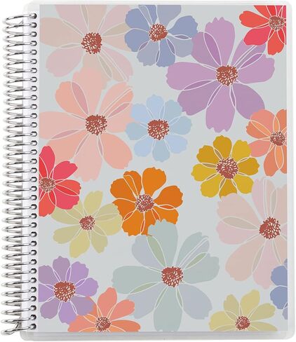 Erin Condren 8.5" X 11" Spiral Bound Lined Notebook - Colorful Cosmos, 160 Lined Page Note Taking & Writing Notebook, 80 Lb, Thick Mohawk Paper, Stickers Included in Saudi Arabia