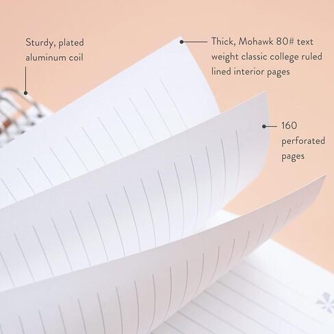 Erin Condren 8.5" X 11" Spiral Bound Lined Notebook - Colorful Cosmos, 160 Lined Page Note Taking & Writing Notebook, 80 Lb, Thick Mohawk Paper, Stickers Included in Saudi Arabia