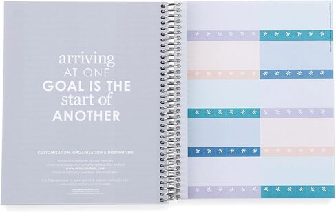 Erin Condren 8.5" X 11" Spiral Bound Lined Notebook - Colorful Cosmos, 160 Lined Page Note Taking & Writing Notebook, 80 Lb, Thick Mohawk Paper, Stickers Included in Saudi Arabia