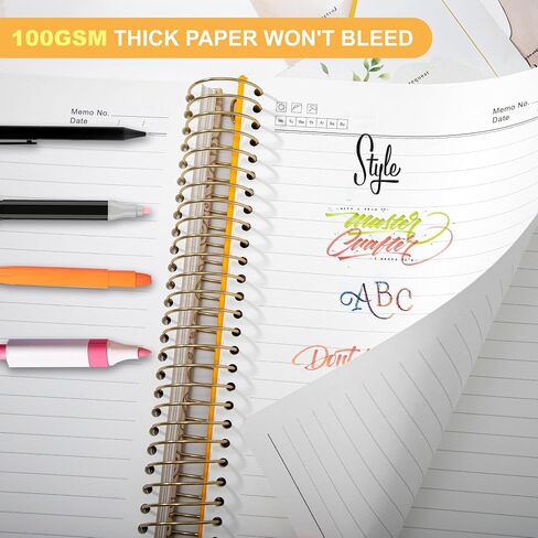FLYING EAGLE Spiral Notebook, Journal Notebooks for Women, 300 Pages College Ruled Hardcover Notebook for School, Work, Note Taking, Writing, B5 Yellow in Saudi Arabia