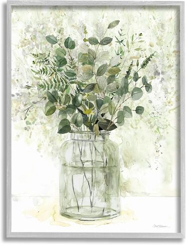 لوحة فنية جدارية مؤطرة بتركيبة نباتية عشبية متنوعة من شركة Stupell Industries، تصميم كارول روبنسون in Kuwait