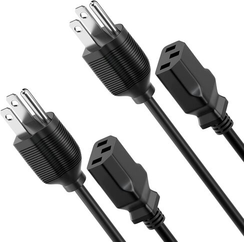 سلك طاقة مكبر الصوت، QYD 3 Prong Power Cord 6.6ft C13 iec استبدال كابل الطاقة لمكبر الصوت ION Block Rocker Guitar Amp Job Rocker Explorer نظام مكبر الصوت المحمول Mackie Thump Bose مكبر صوت - قطعتان in Kuwait
