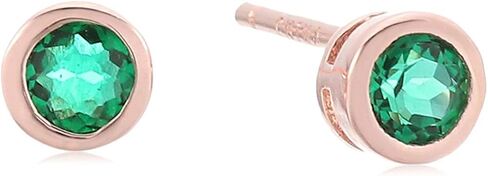 MORGAN & PAIGE Dainty 925 Sterling Silver Gemstone Birthstone Petite Stud Earrings and 16" Pendant Necklace Jewelry Set in Saudi Arabia