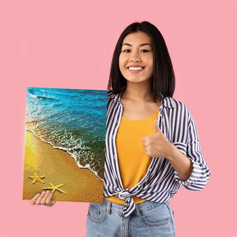 DIAMOND DOTZ ® - Summer Dreams, Full Drill, Round Dotz, Diamond Painting Kits, Diamond Art Kits for Adults, Gem Art, Diamond Art, Diamond Dotz Kits, 11"x16" in Saudi Arabia