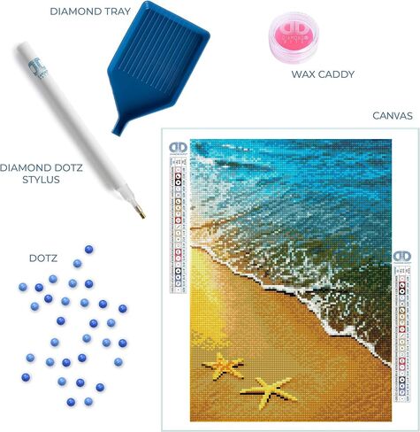 DIAMOND DOTZ ® - Summer Dreams, Full Drill, Round Dotz, Diamond Painting Kits, Diamond Art Kits for Adults, Gem Art, Diamond Art, Diamond Dotz Kits, 11"x16" in Saudi Arabia
