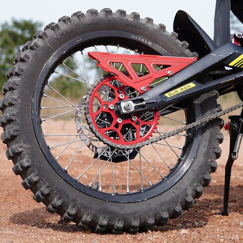 48 ضرس أسنان لـ Surron، ضرس سلسلة CNC 48T 7075 ألومنيوم متوافق مع Segway X160 X260 Sur Ron Light Bee X - أحمر in Kuwait
