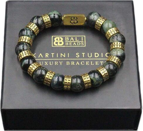 سعر بيع خاص!!! سوار من الخرز الذهبي من اليشم عيار 22 قيراط، سوار من اليشم الفاخر للرجال، سوار رجالي عالي الجودة in Kuwait