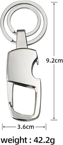 2 قطعة سلسلة مفاتيح السيارة حلقات رجالي لمفاتيح السيارة مشبك حلقة تسلق متعدد الوظائف سلسلة مفاتيح فتاحة الزجاجات الثقيلة in Kuwait