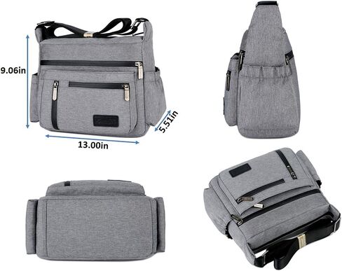 Wxnow Multi Pocket Shoulder Bag Crossbody Bag for Women Travel Purse Work Bag in Saudi Arabia