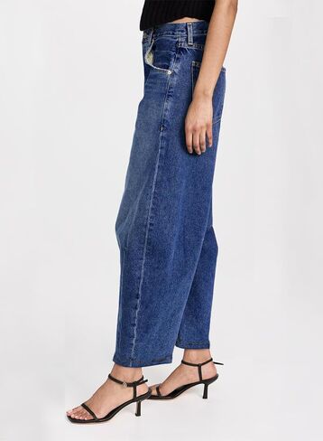 Sidefeel Women's Barrel Jeans Wide Leg Vintage Mid Rise Y2k Baggy Boyfriend Denim Pants in Saudi Arabia
