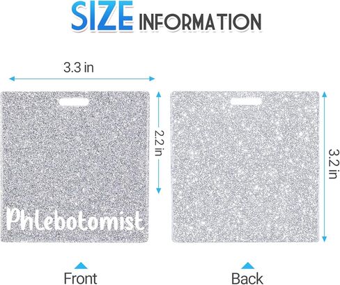 Plifal Phlebotomist شارة الأصدقاء حامل بطاقة ممرضة التمريض الملحقات بريق أسود أفقي معرف اسم تحديد العلامات ممرضة هدايا العمل in Kuwait