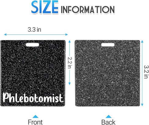 Plifal Phlebotomist شارة الأصدقاء حامل بطاقة ممرضة التمريض الملحقات بريق أسود أفقي معرف اسم تحديد العلامات ممرضة هدايا العمل in Kuwait